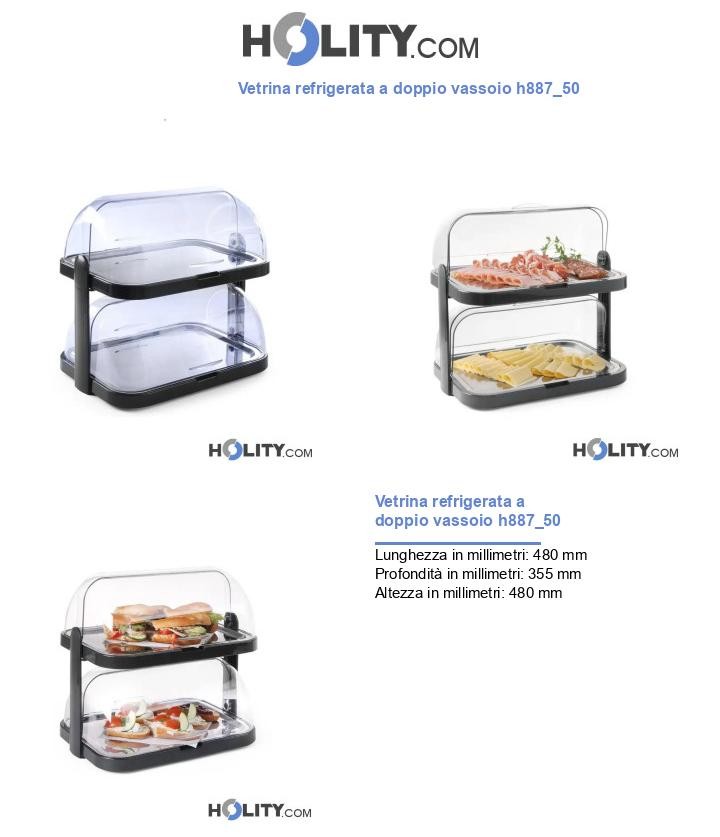 Vetrina refrigerata a doppio vassoio h887_50