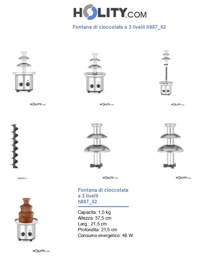 Fontana di cioccolata a 3 livelli h887_52