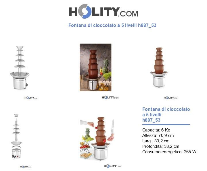 Fontana di cioccolato a 5 livelli h887_53
