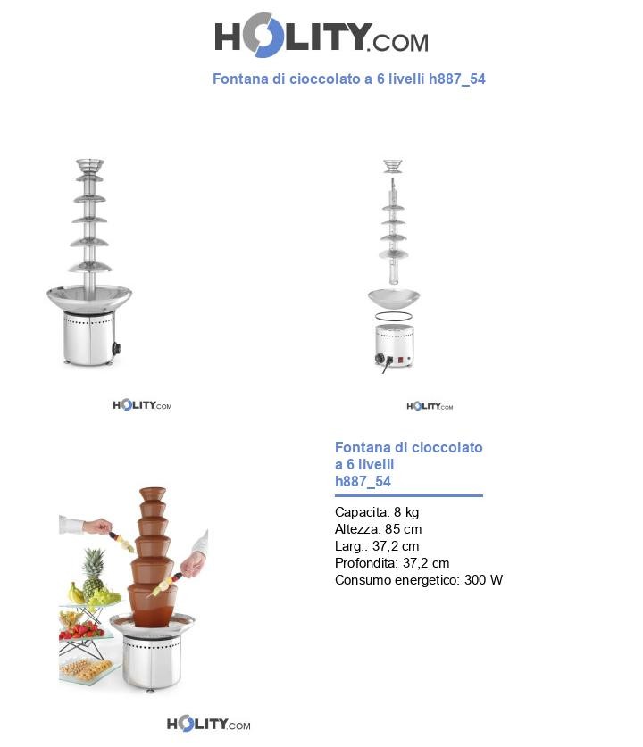 Fontana di cioccolato a 6 livelli h887_54