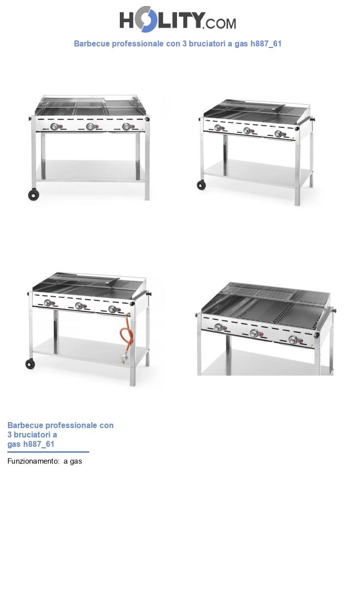 Barbecue professionale con 3 bruciatori a gas h887_61