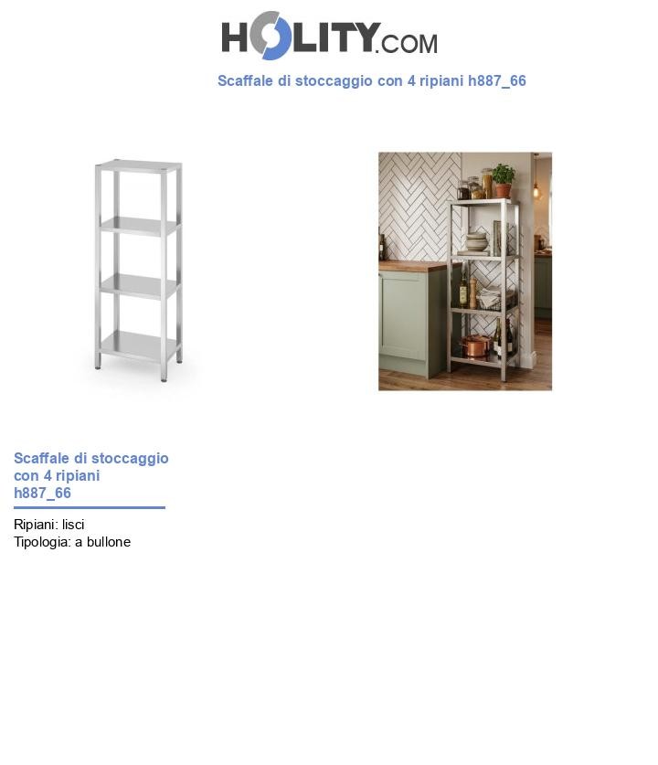 Scaffale di stoccaggio con 4 ripiani h887_66