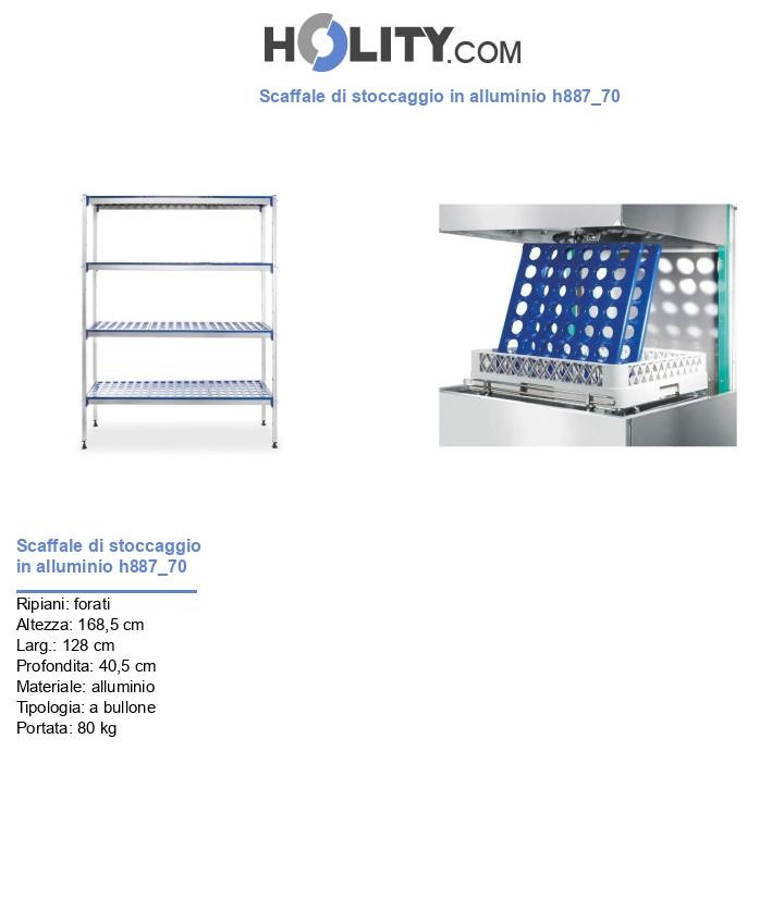 Scaffale di stoccaggio in alluminio h887_70