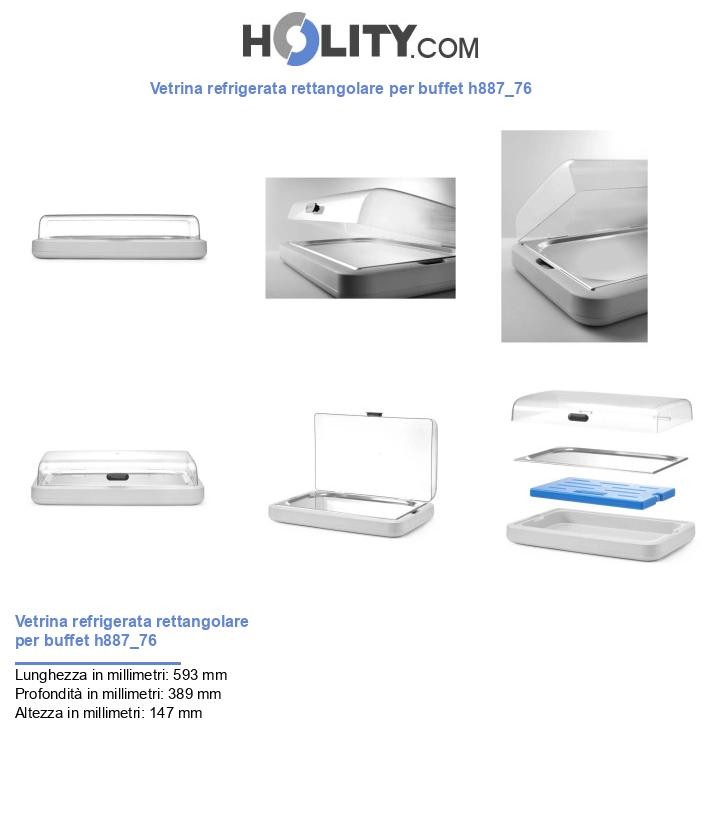 Vetrina refrigerata rettangolare per buffet h887_76