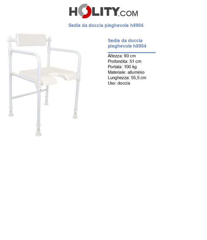 Sedia da doccia pieghevole h8904