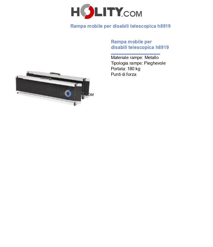 Rampa mobile per disabili telescopica h8919