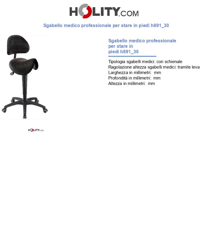 Sgabello medico professionale per stare in piedi h891_30