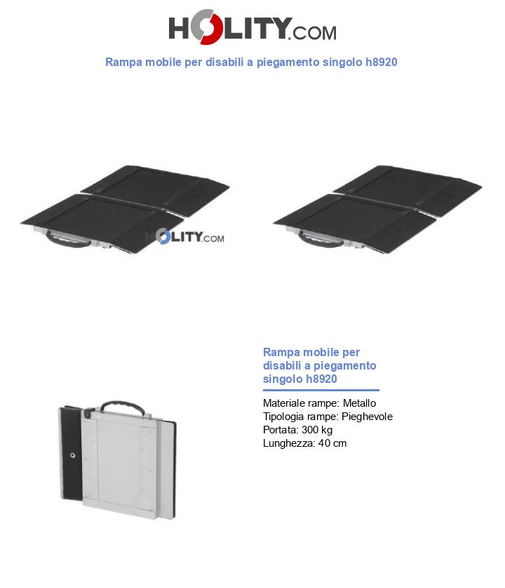 Rampa mobile per disabili a piegamento singolo h8920