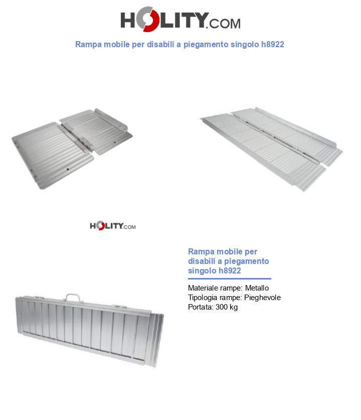 Rampa mobile per disabili a piegamento singolo h8922