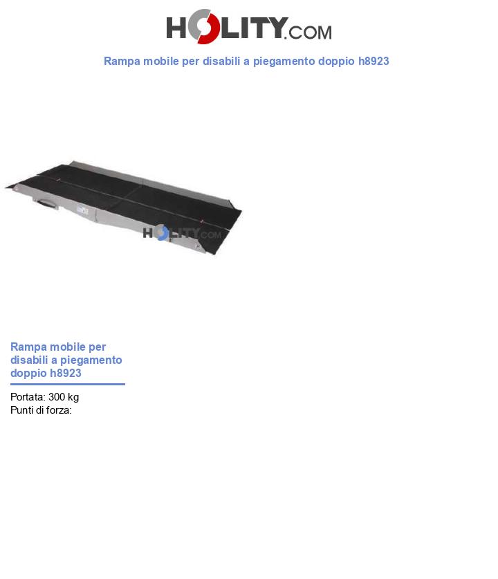 Rampa mobile per disabili a piegamento doppio h8923