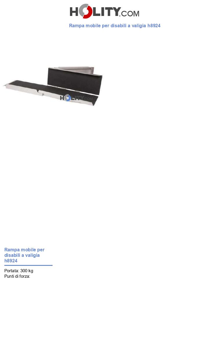 Rampa mobile per disabili a valigia h8924