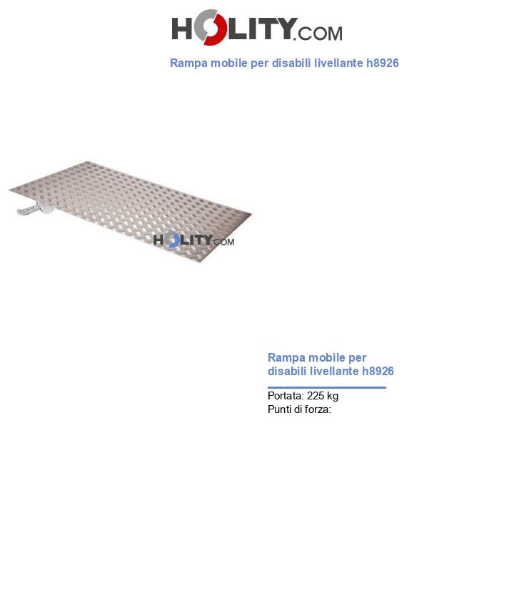 Rampa mobile per disabili livellante h8926