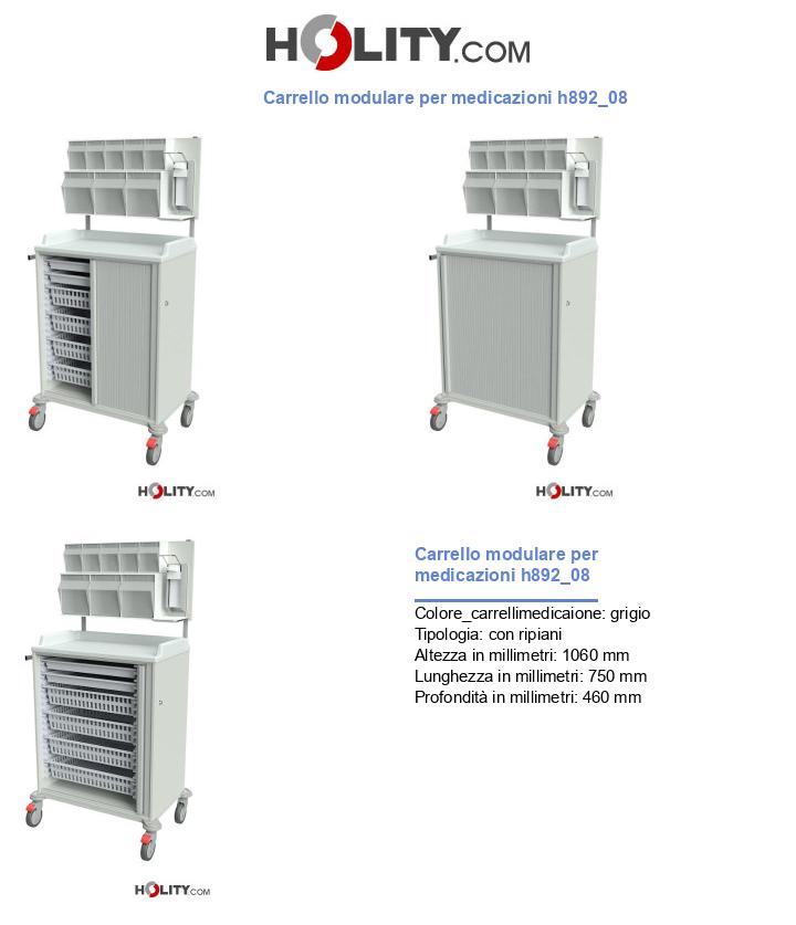 Carrello modulare per medicazioni h892_08
