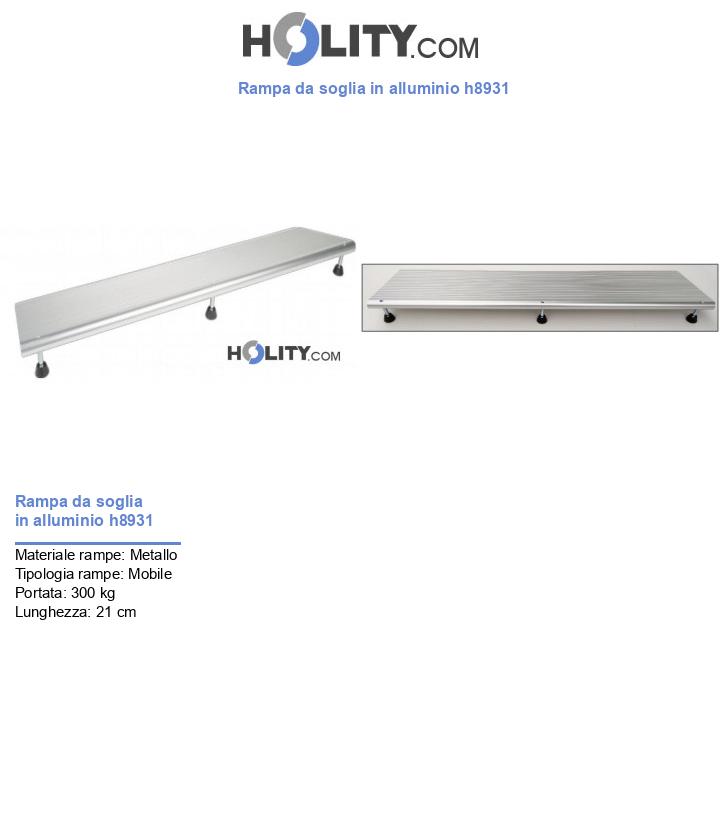 Rampa da soglia in alluminio h8931