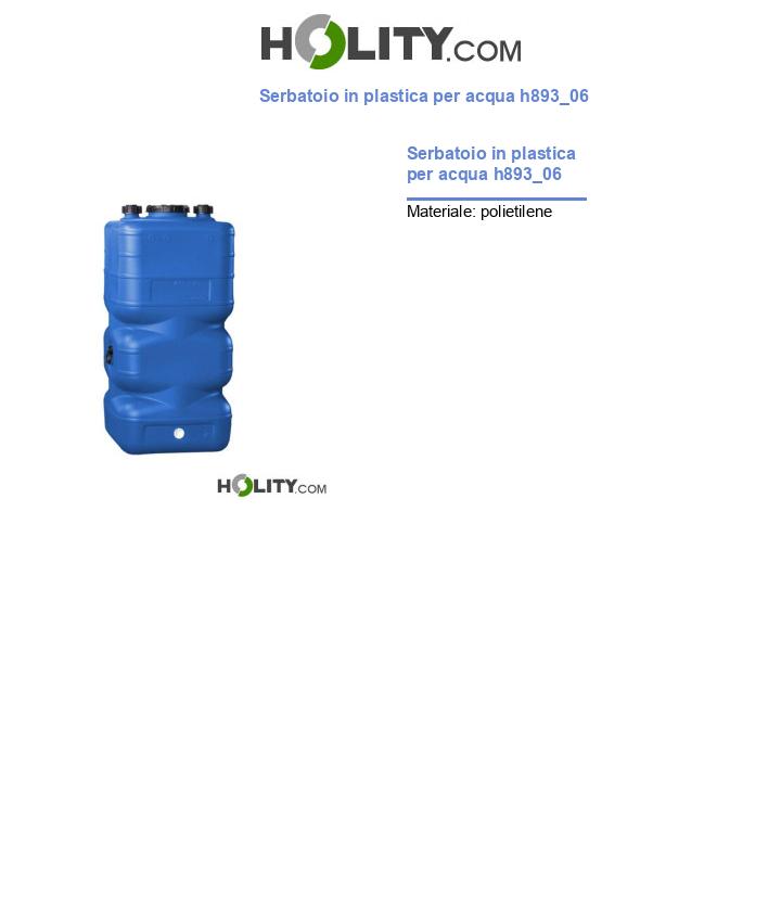 Serbatoio in plastica per acqua h893_06