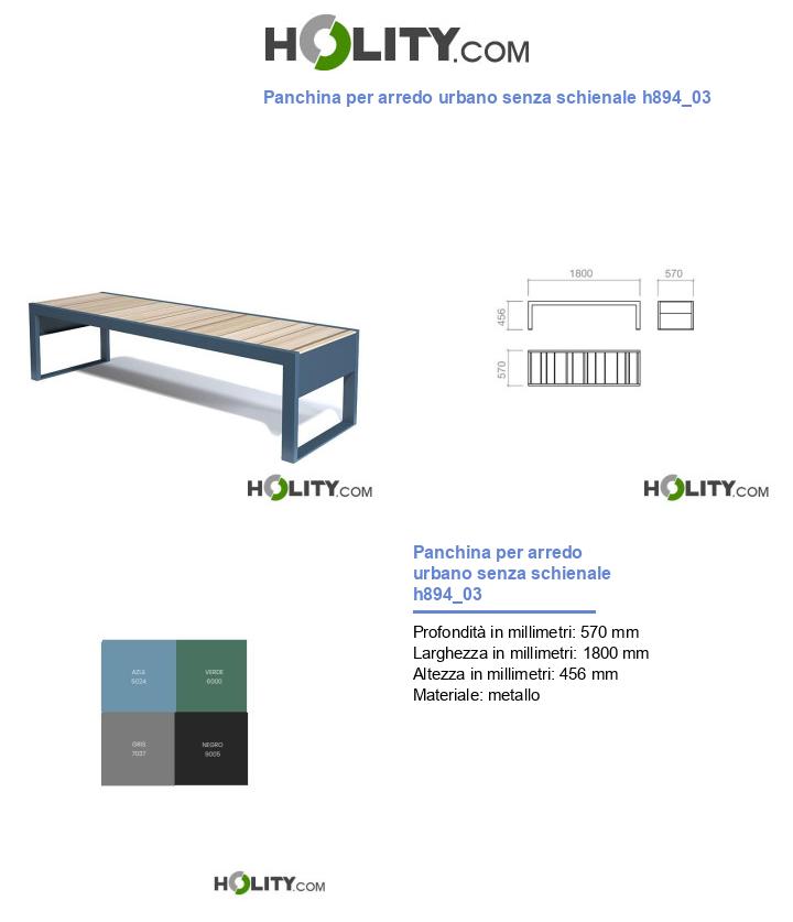 Panchina per arredo urbano senza schienale h894_03