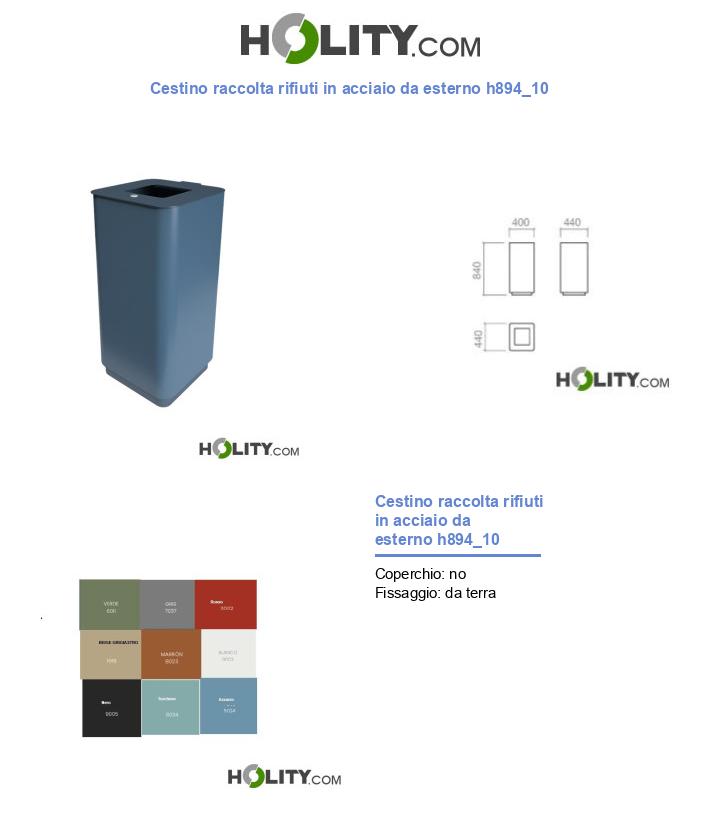Cestino raccolta rifiuti in acciaio da esterno h894_10