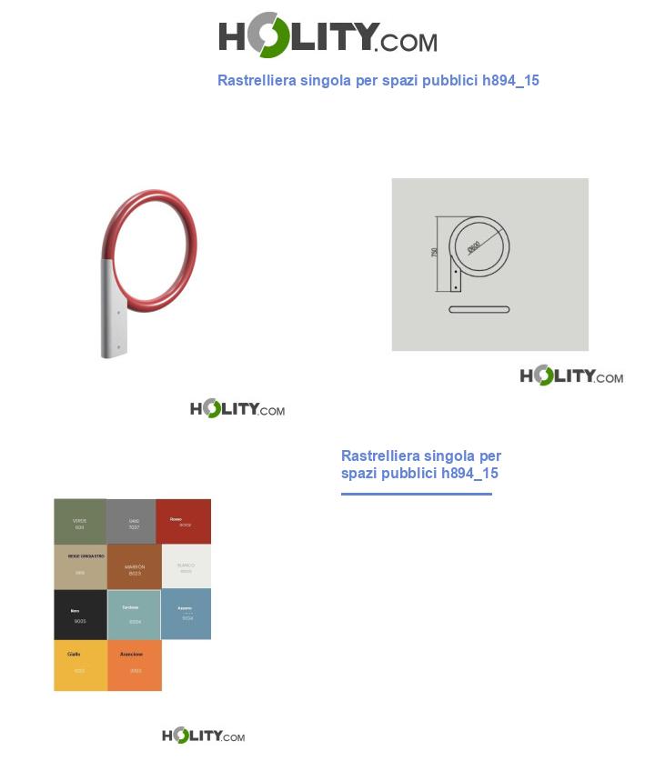 Rastrelliera singola per spazi pubblici h894_15