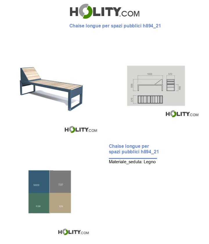 Chaise longue per spazi pubblici h894_21