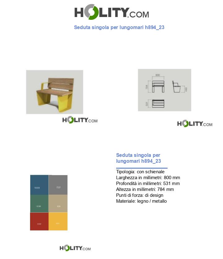 Seduta singola per lungomari h894_23