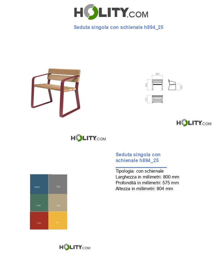 Seduta singola con schienale h894_25