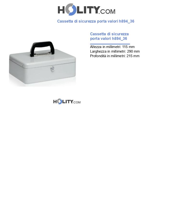 Cassetta di sicurezza porta valori h894_36