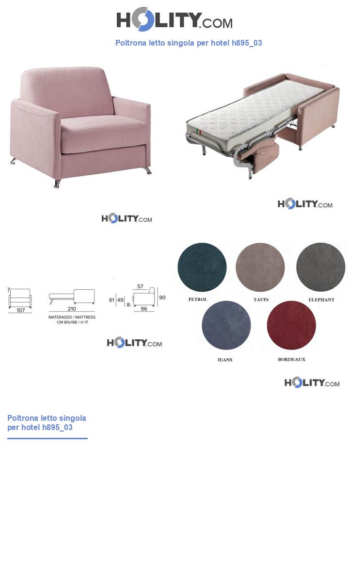 Poltrona letto singola per hotel h895_03
