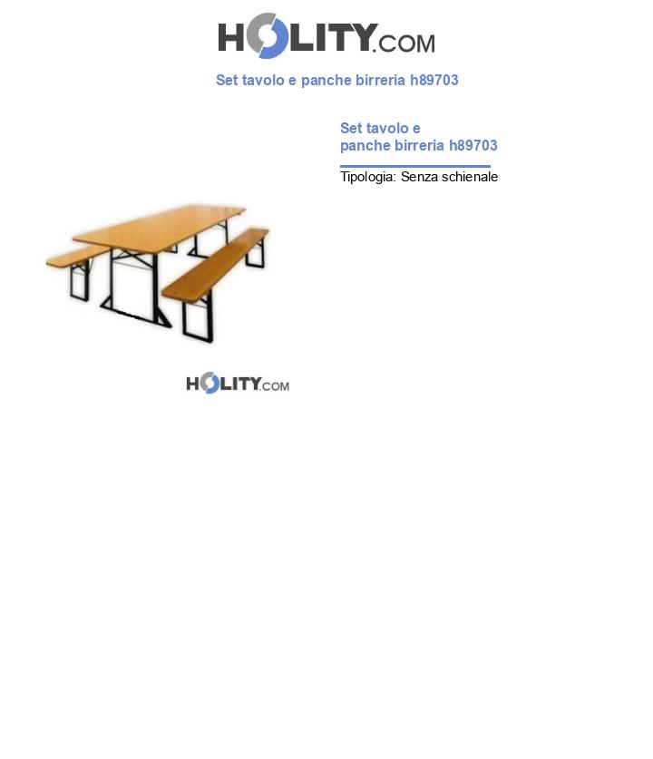 Set tavolo e panche birreria h897_03
