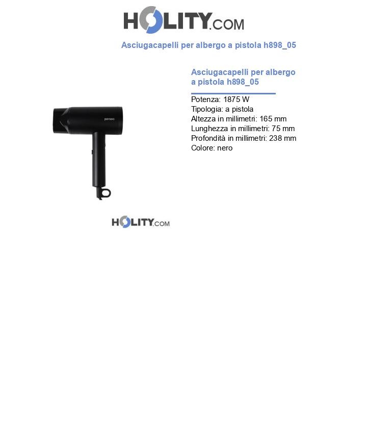 Asciugacapelli per albergo a pistola h898_05