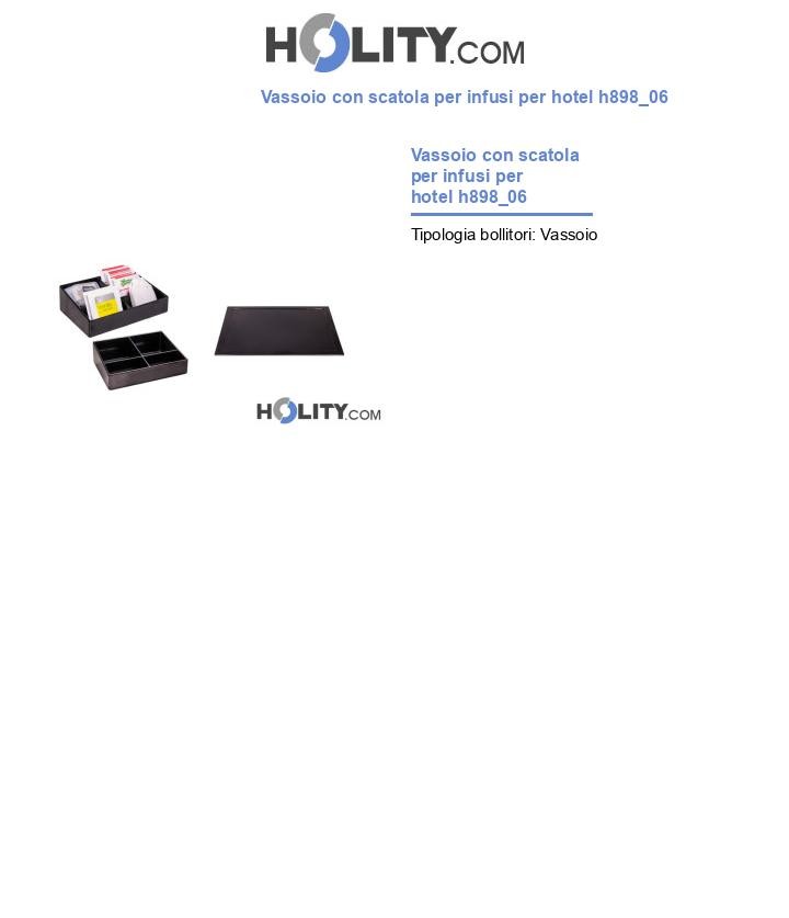 Vassoio con scatola per infusi per hotel h898_06