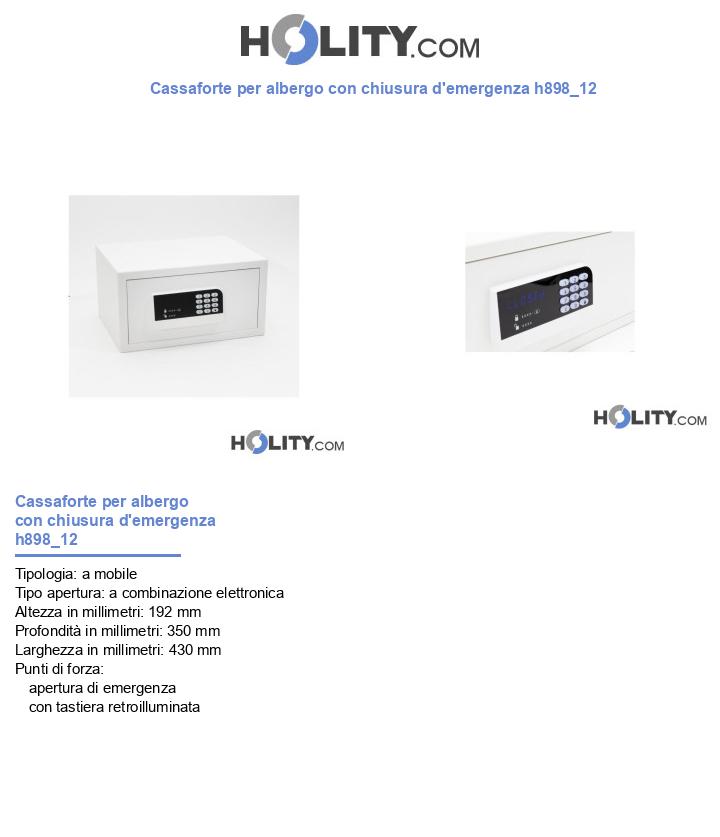 Cassaforte per albergo con chiusura d'emergenza h898_12