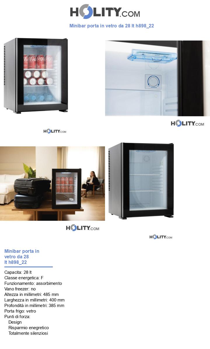 Minibar porta in vetro da 28 lt h898_22