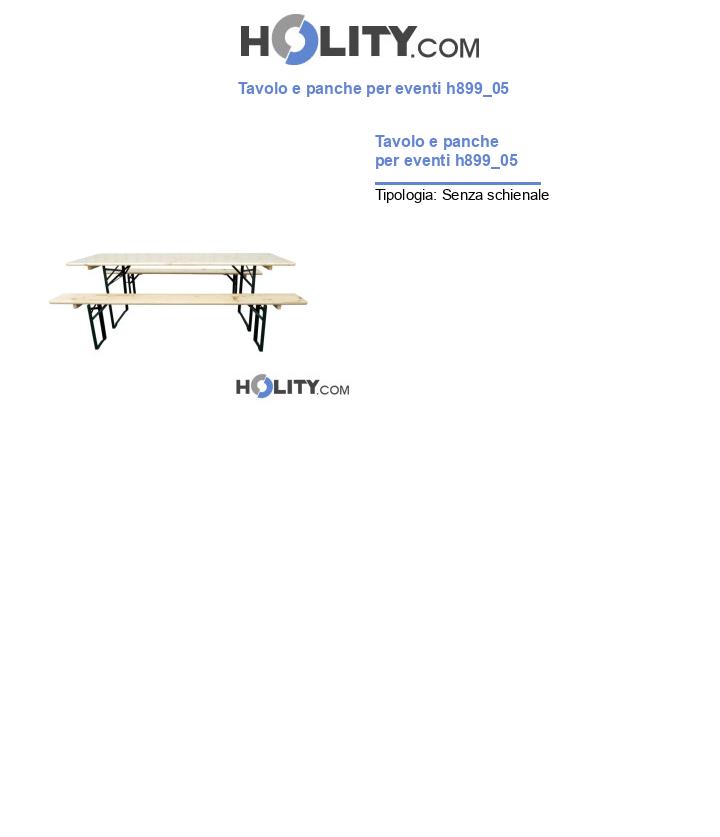 Tavolo e panche per eventi h899_05