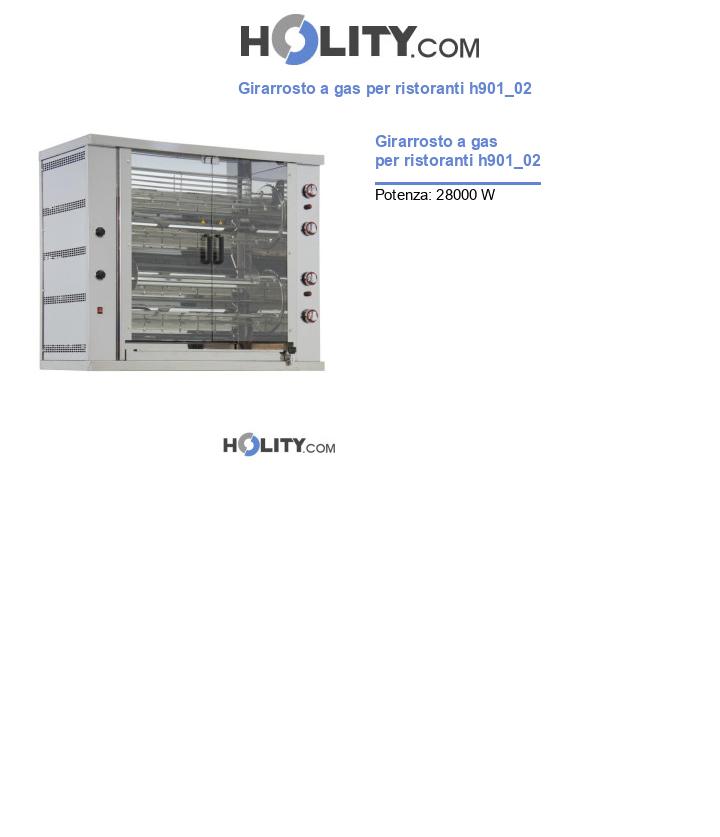 Girarrosto a gas per ristoranti h901_02