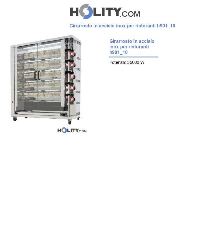 Girarrosto in acciaio inox per ristoranti h901_10