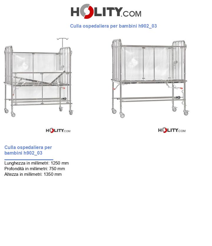 Culla ospedaliera per bambini h902_03