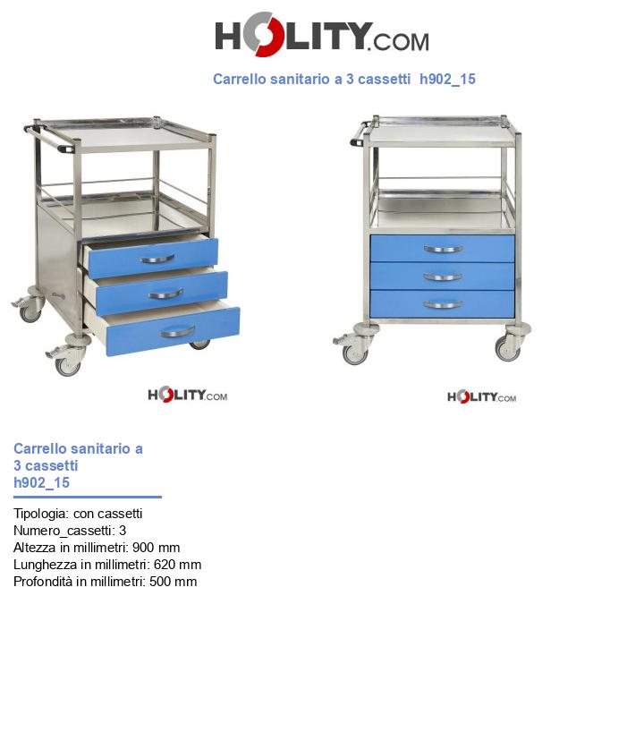 Carrello sanitario a 3 cassetti h902_15