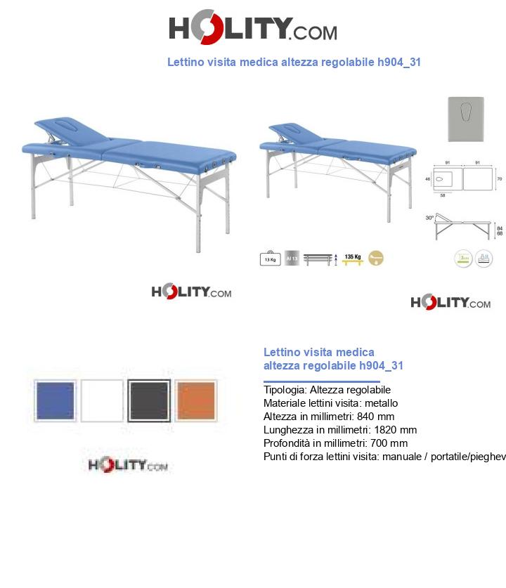 Lettino visita medica altezza regolabile h904_31