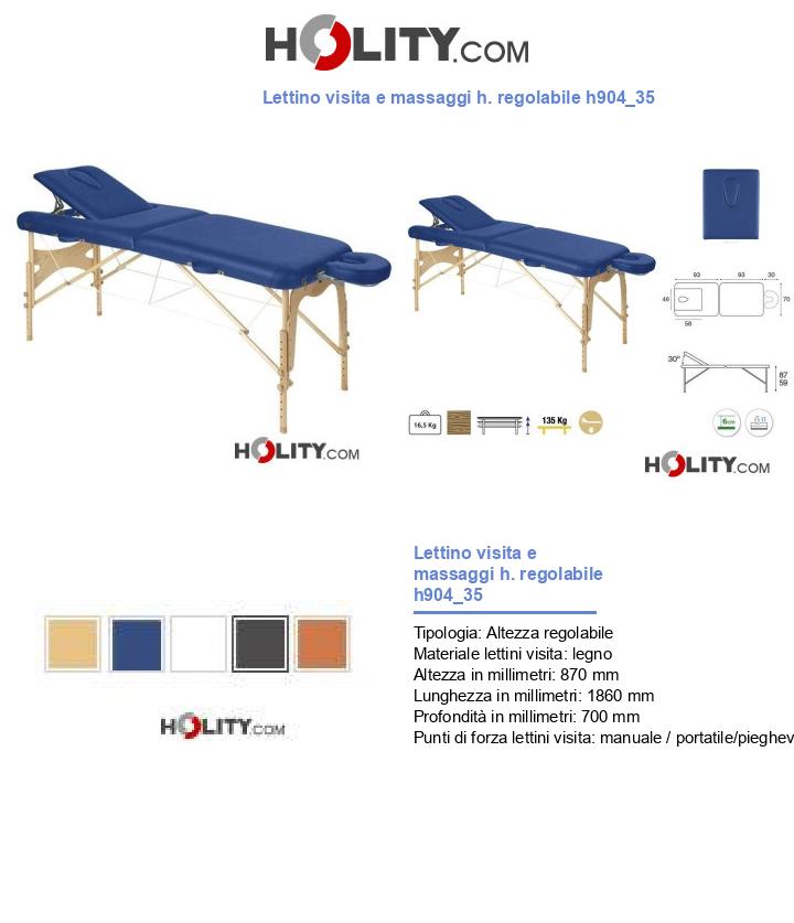 Lettino visita e massaggi h. regolabile h904_35