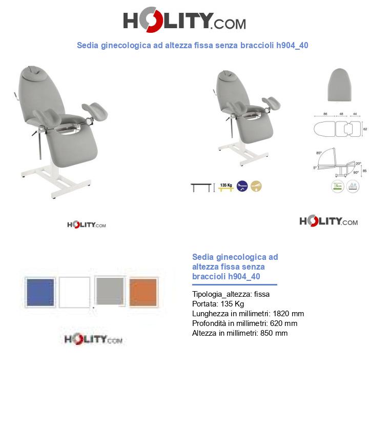 Sedia ginecologica ad altezza fissa senza braccioli h904_40