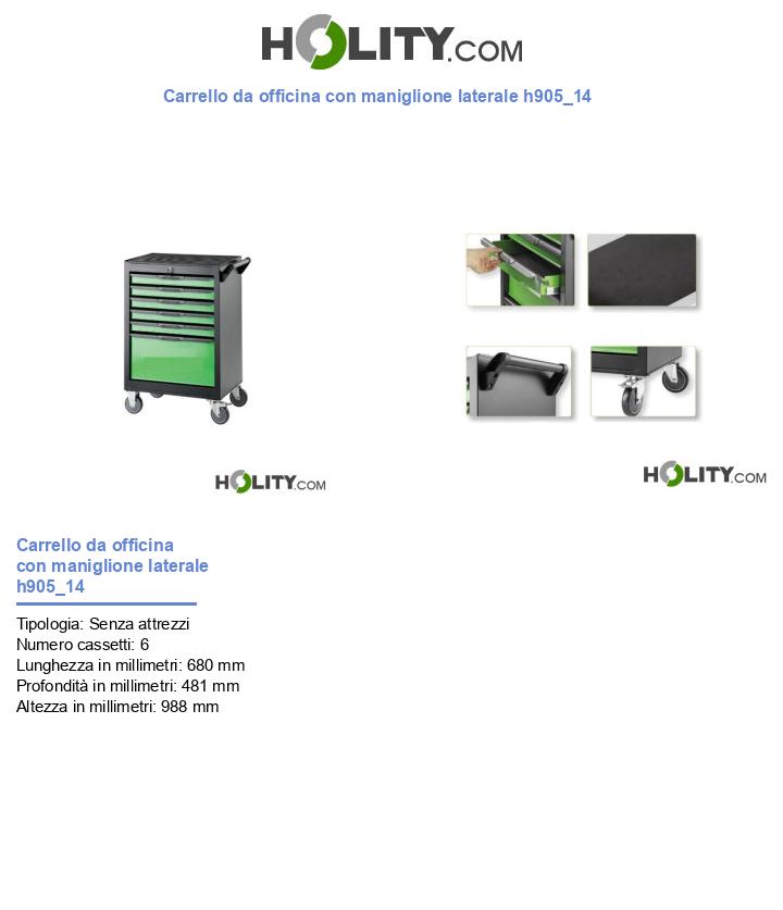 Carrello da officina con maniglione laterale h905_14