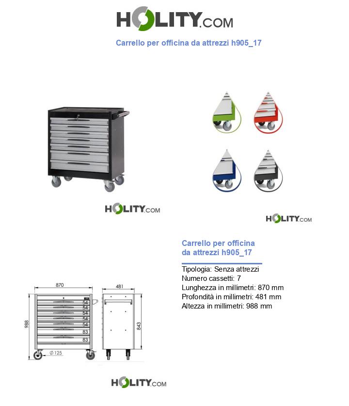 Carrello per officina da attrezzi h905_17
