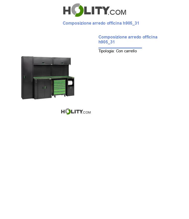 Composizione arredo officina h905_31
