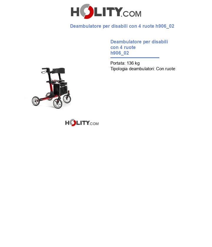 Deambulatore per disabili con 4 ruote h906_02