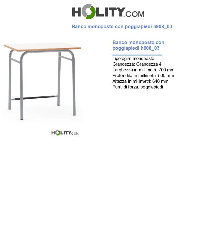 Banco monoposto con poggiapiedi h908_03