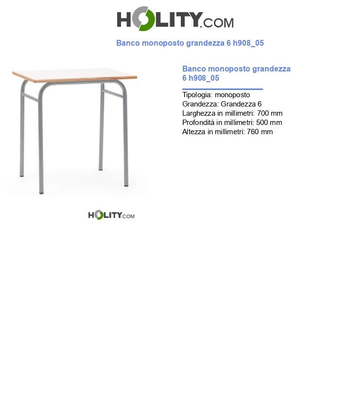 Banco monoposto grandezza 6 h908_05