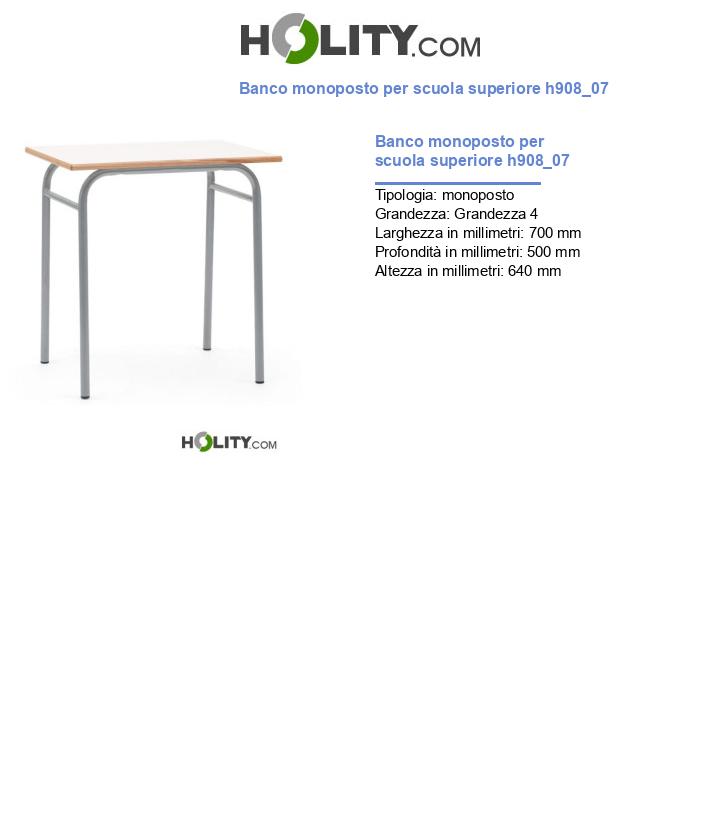 Banco monoposto per scuola superiore h908_07