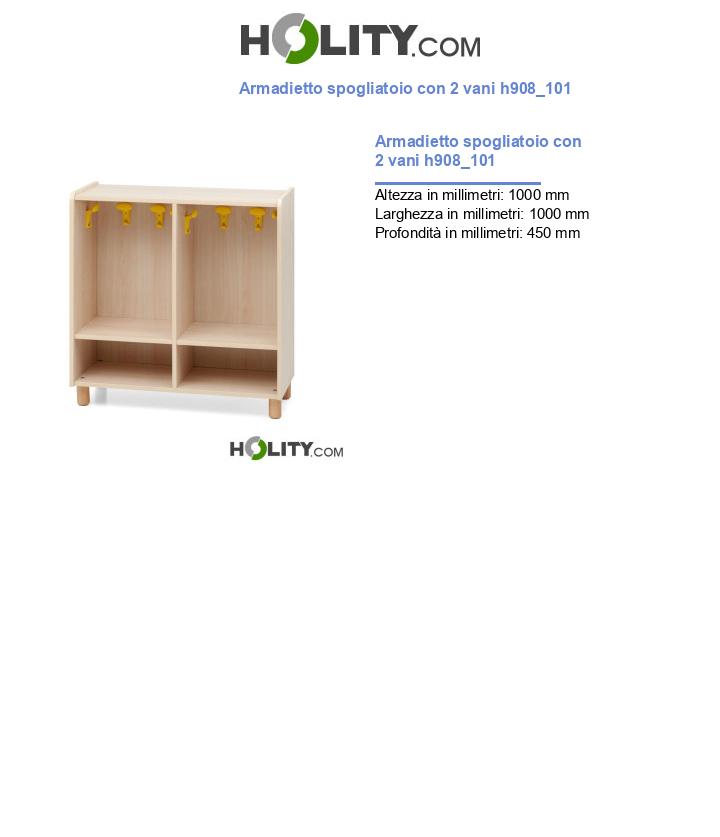 Armadietto spogliatoio con 2 vani h908_101