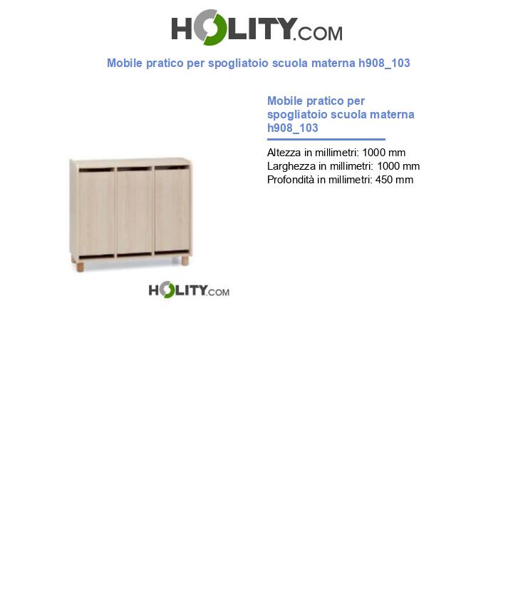Mobile pratico per spogliatoio scuola materna h908_103