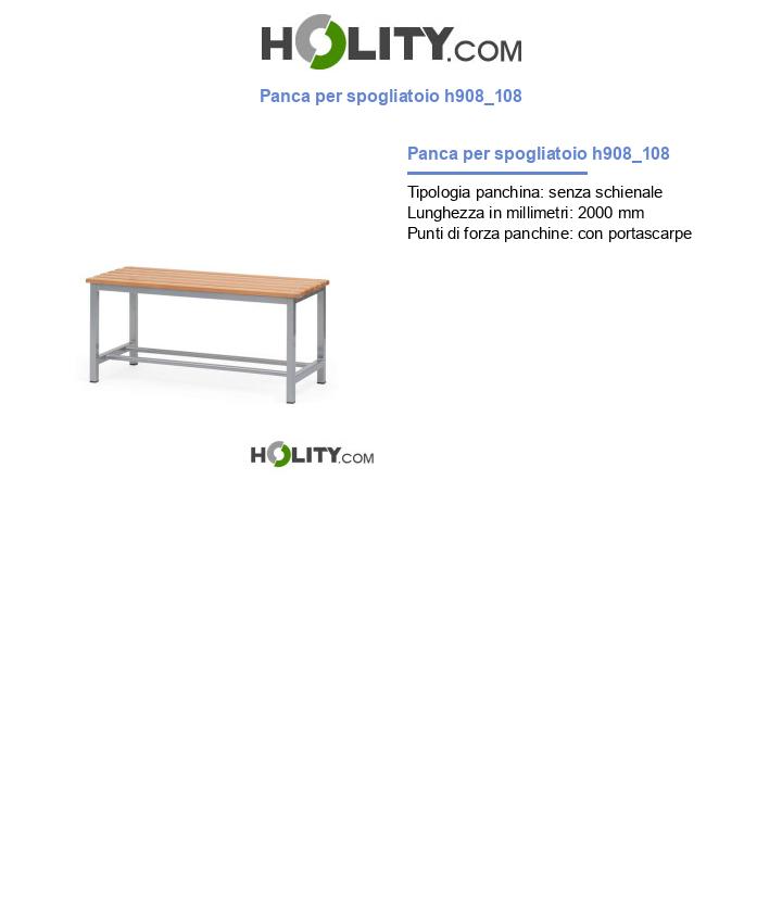 Panca per spogliatoio h908_108